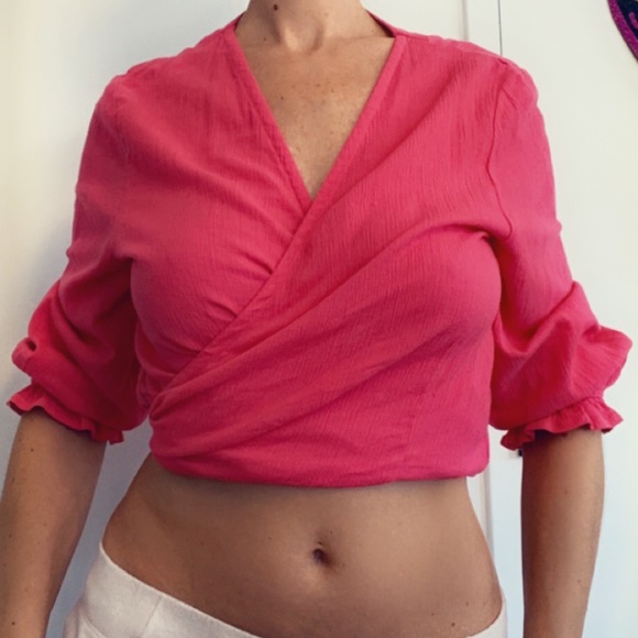 Wrap midriff blouse - Picture 3 of 7